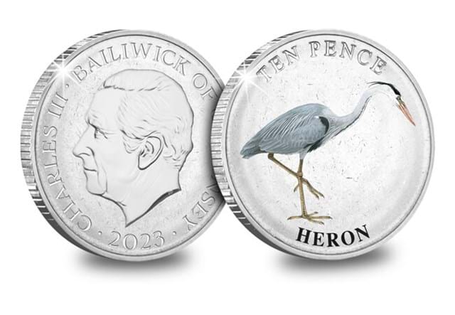 Wetland Birds 10Ps Heron Obverse Reverse