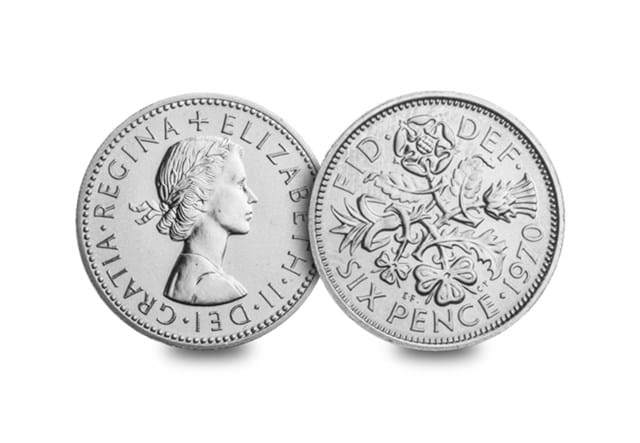 1970 Coin Set (Proof002) Six Pence Obv Rev