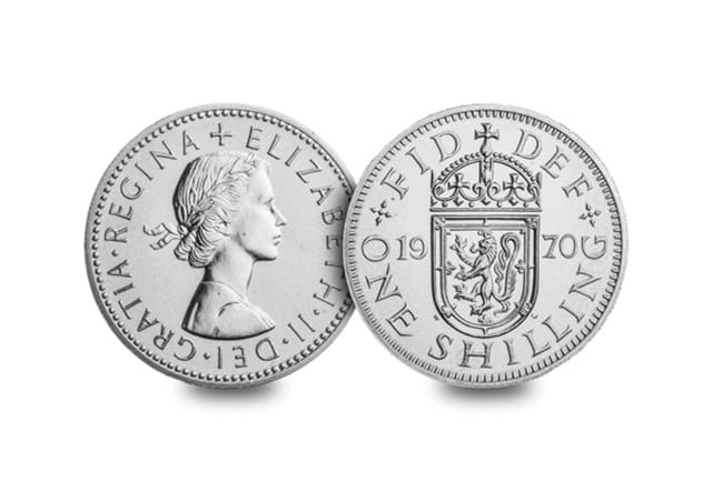 1970 Coin Set (Proof002) One Shilling 01 Obv Rev