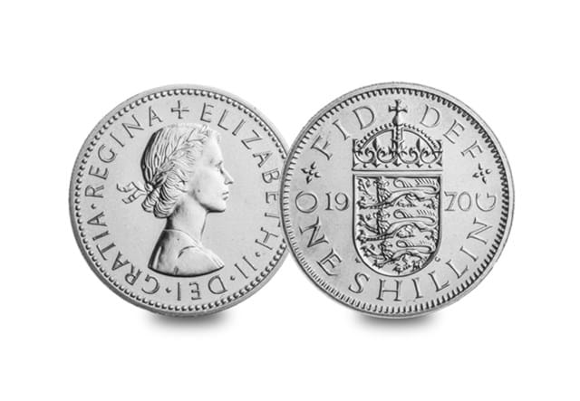 1970 Coin Set (Proof002) One Shilling 02 Obv Rev