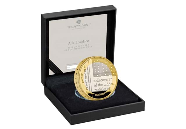Ada Lovelace £2 Silver Piedfort In Display Box