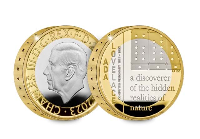 Ada Lovelace £2 Silver Piedfort Obverse Reverse