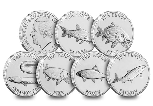 Fish 10Ps BU (Non Coloured) All Rev (With Obv)