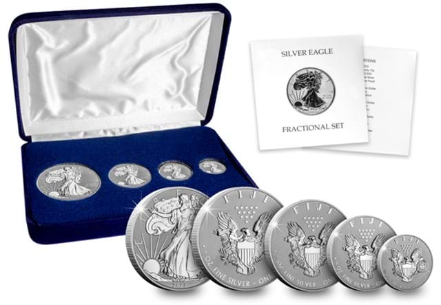 Fiji 2023 Silver Eagle Fractional Set Whole Product