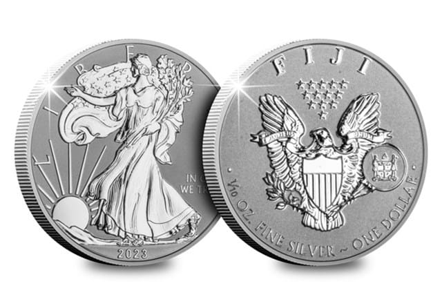 Fiji 2023 Silver Eagle Fractional Set 1 10Oz Obv Rev