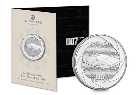 This UK 2023 £5 coin has been released by The Royal Mint to commemorate six decades of the 007 legacy. It is the second coin in the Six Decades of 007 series. Struck to Brilliant Uncirculated quality.