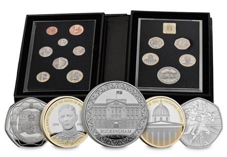 This 2024 Annual Coin Set has been issued by The Royal Mint and consists of 5 commemorative coins and 8 definitive UK coins issued in 2024, alongside a commemorative medal. Struck to a Proof standard.