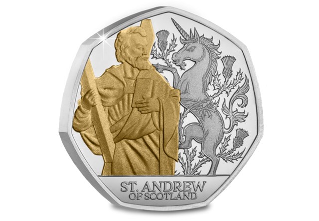 Patron Saints Silver 50Ps St. Andrew Rev