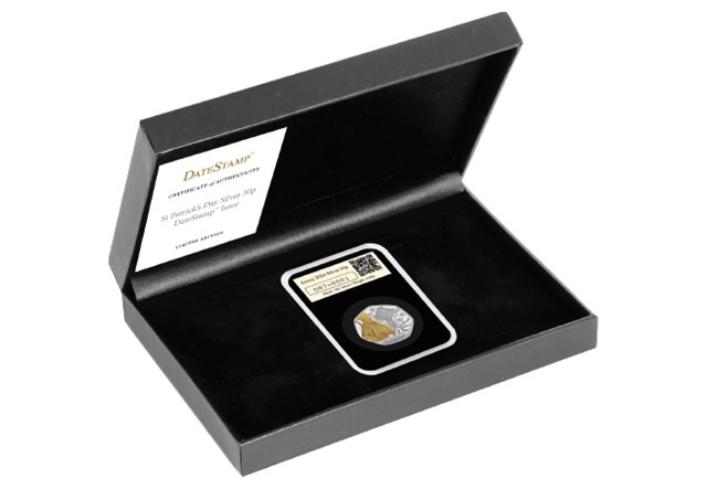 UK 2024 Silver 50P Datestamp St Patrick Patron Saints Everslab Product Page Images (DY) 2