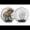 UGX7 UK 2024 Diplodocus Silver Proof 50P Coin Obverse And Reverse
