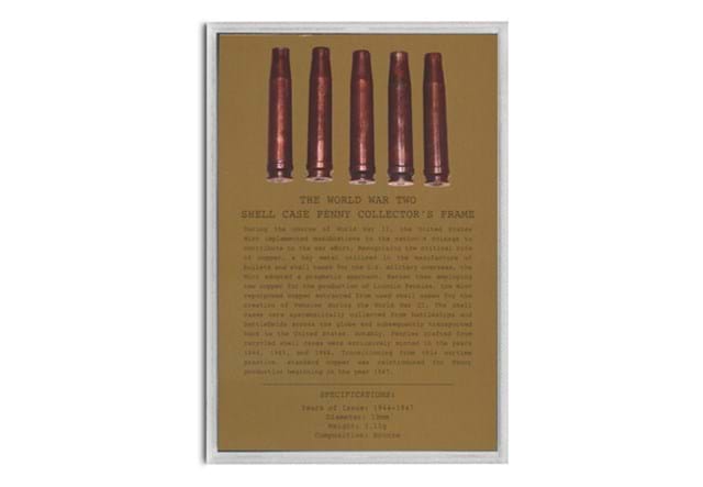 WWII Shell Case Penny Frame Back