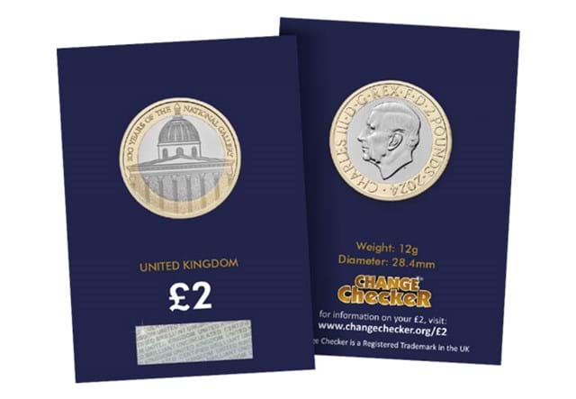 2024 UK National Gallery CERTIFIED BU £2 Reverse Obverse in Change Checker packaging