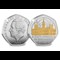 KCIII Inaugural Year Silver (With Gold Plate) 50Ps State Opening Of Parliament Obv Rev