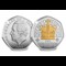KCIII Inaugural Year Silver (With Gold Plate) 50Ps The Coronation Obv Rev