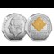 KCIII Inaugural Year Silver (With Gold Plate) 50Ps The Garter Service Obv Rev