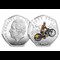 Motor Racing Silver 50Ps (With Colours) 1923 Obv Rev