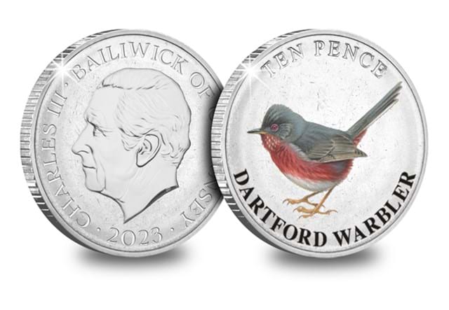 Heathland Animals 10Ps (Coloured) Dartford Warbler Obv Rev