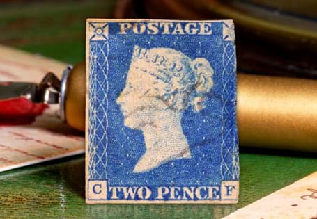 1840 2 Penny Blue in fine used condition. This stamp comes protected in a tamper-proof capsule.