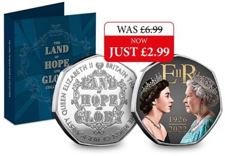 The Queen Elizabeth II Memorial Commemorative features artwork depicting Queen Elizabeth II and the year dates 1926 and 2022.