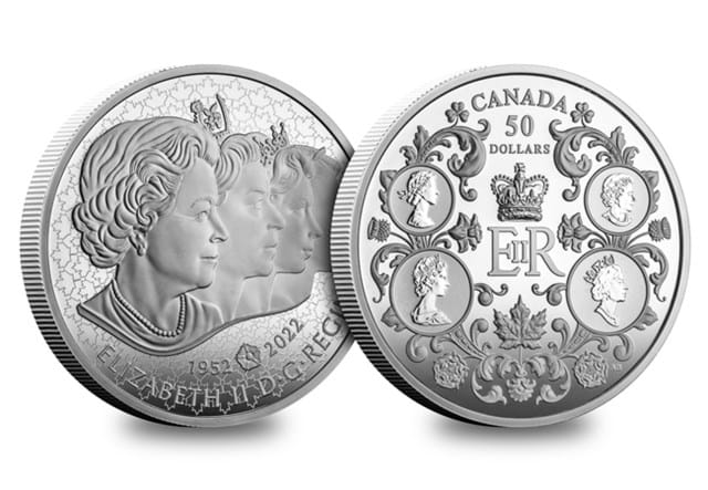 2022 RCM Queen's Reign Silver 5Oz Obv Rev