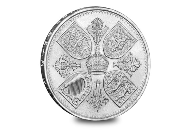 QEII 1953 Coronation Crown Coin Reverse