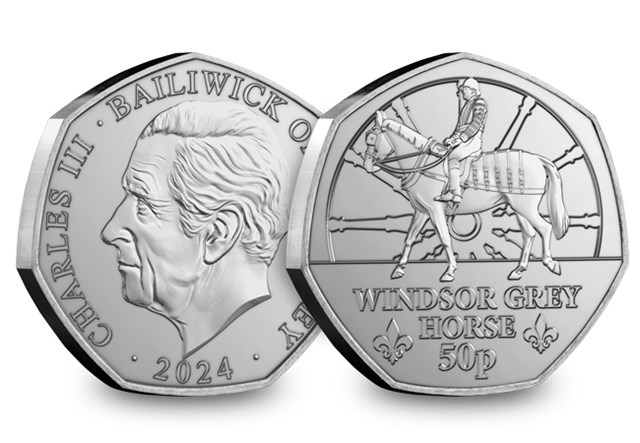 2024 Royal Mews BU 50Ps Windsor Grey OBV REV