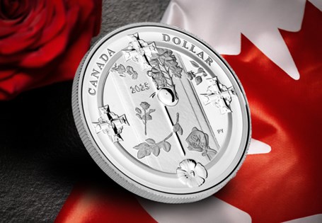 The Canada 2025 Tomb of the Unknown Soldier Silver Dollar Coin.