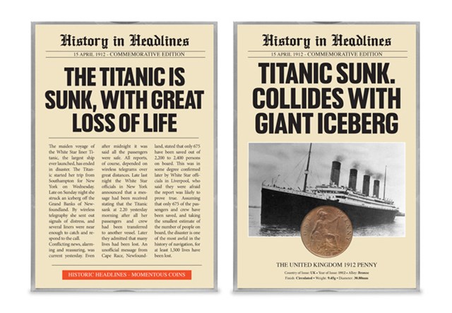 Titanic Penny Frame Front And Back In Frame