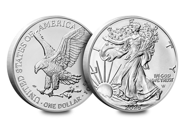 2025 US Silver Eagle 1Oz Coin Obv Rev