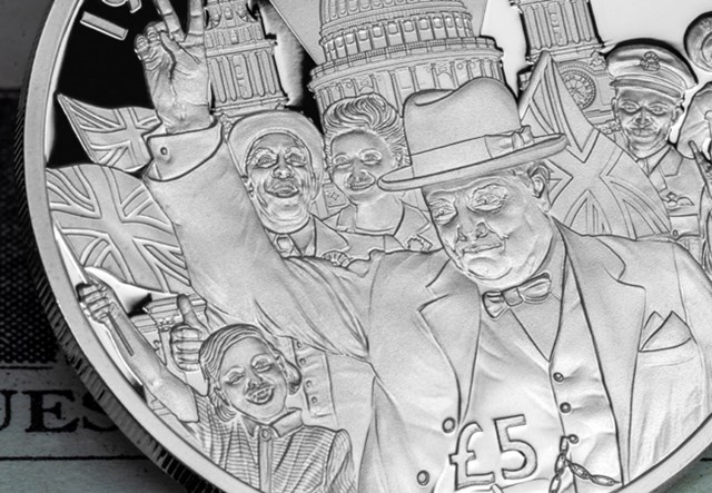 VE Day Silver £5 (Guernsey) Lifestyle 02