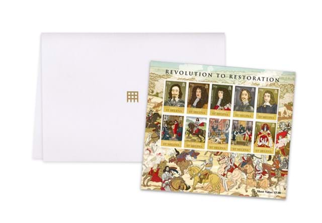 St. Helena Charles I Stamp Sheet In Card Folder 1