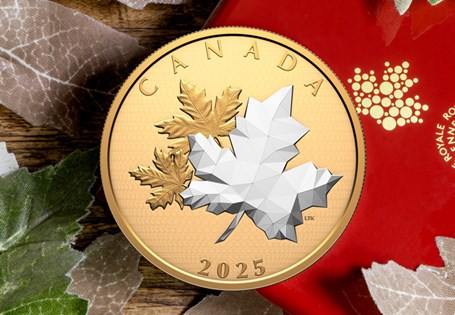This Maple Leaf has been issued by the Royal Canadian Mint in 2025 and has been struck from 5oz of pure silver
