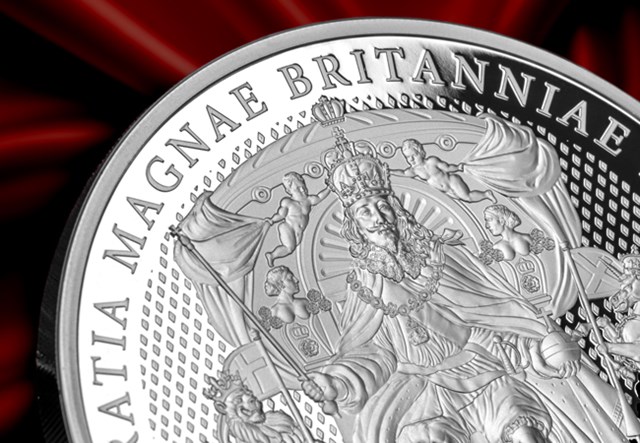 Charles I Accession Silver 5Oz Close Up 01