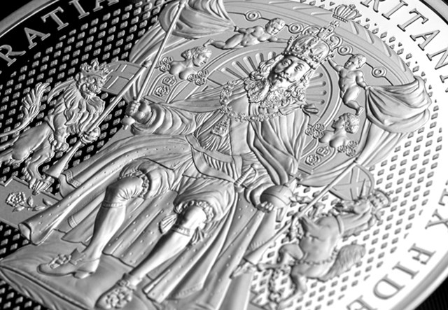 Charles I Accession Silver 5Oz Close Up 02