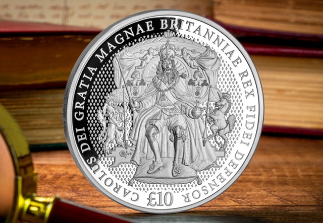 Charles I Accession Silver 5Oz Lifestyle