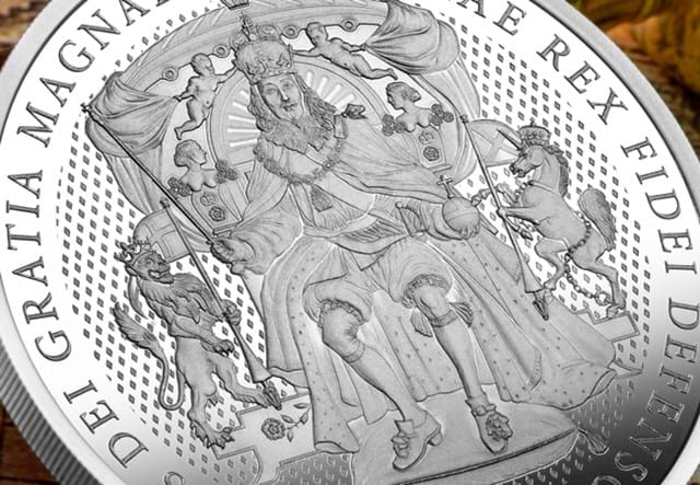 Charles I Accession Cuni £5 Close Up