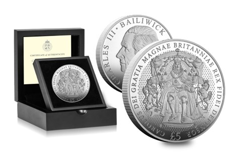 Issued by Jersey, this striking Silver Proof £5 has been authorised to mark 400 years since the accession of King Charles I - the start of one of the most turbulent chapters in Britain's history. 