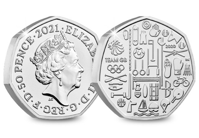 DN Change Checker 2021 UK Team GB Tokyo 2020 Olympics BU 50P Coin Product Images 1