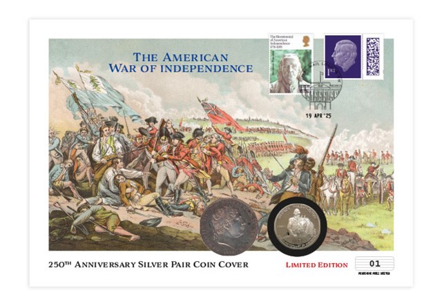 DN 2025 250Th Anniversary Of The Battle For Independance Americas Revolutionary War Silver Coin Pair Cover Product Images 1