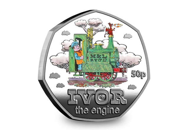 2025 Children S TV Shows Silver Coloured 50Ps Ivor The Engine REV