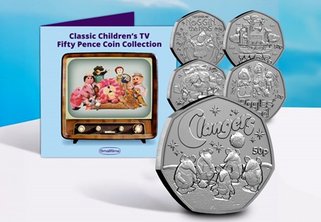 Celebrate childhood memories with this Brilliant Unciruclated 50p coin set featuring beloved Smallfilms™ classics such as The Clangers, Bagpuss and more! Yours for JUST £37.50.