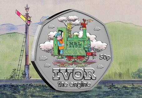 With your Ivor the Engine BU 50p coin you now own a delightful tribute to one of Britain's most endearing animated classics. Struck to Brilliant Uncirculated quality and brought to life in colour.