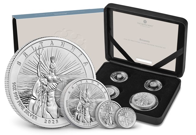 AT UK 2025 Britannia Fractional Silver Reverse Frosted Set Images 5