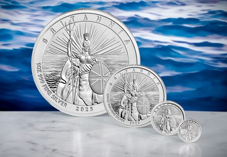 Secure the UK 2025 Britannia Reverse Silver Proof Fractional Set – only 450 authorised. Features four silver coins with exclusive designs.