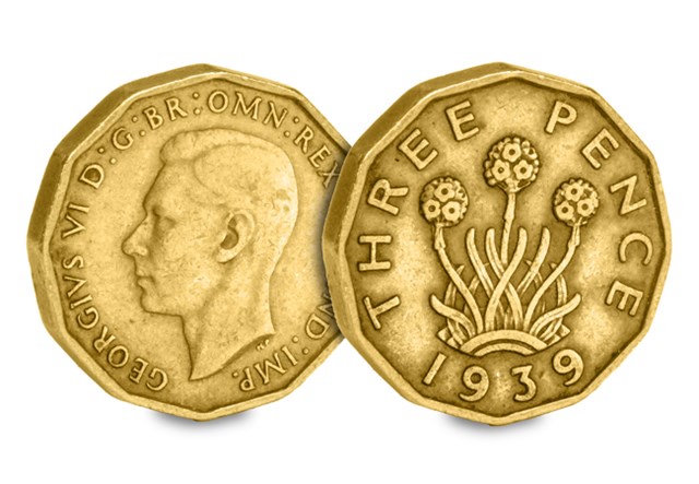 UK 1939 Three Pence Obv Rev