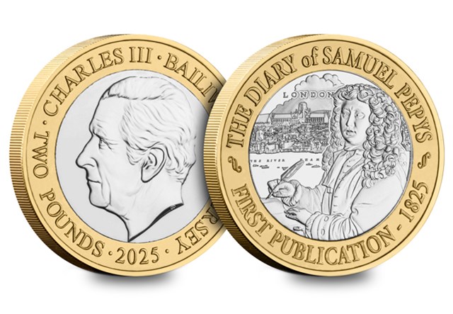 2025 Samuel Pepys BU £2 Set First Publication Obv Rev