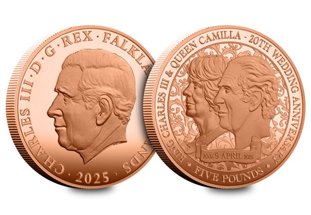Charles And Camilla Gold £5 (Falklands) Obv Rev
