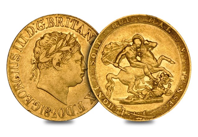 George III 1820 Gold Sovereign Obv Rev