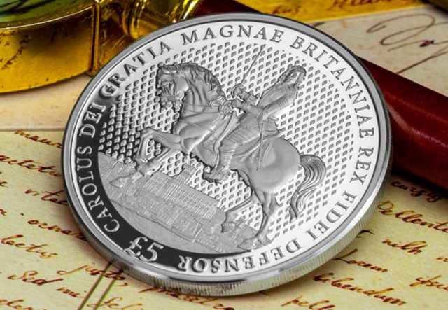 Charles I Accession Silver £5 (Guernsey) Lifestyle 02
