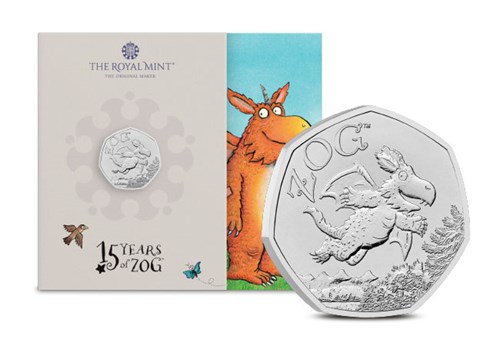 2025 UK Zog BU Silver Gold 50P Product Images 3